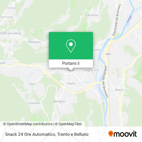 Mappa Snack 24 Ore Automatico