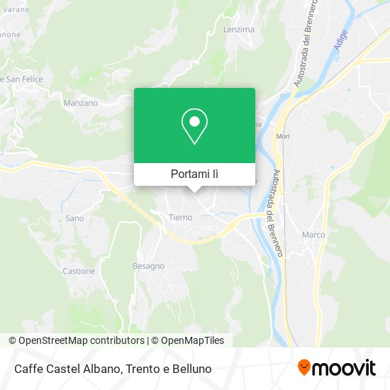Mappa Caffe Castel Albano