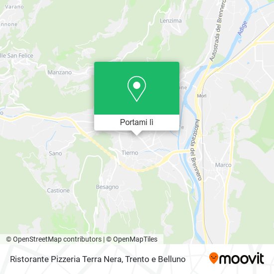 Mappa Ristorante Pizzeria Terra Nera