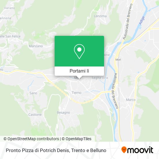 Mappa Pronto Pizza di Potrich Denis