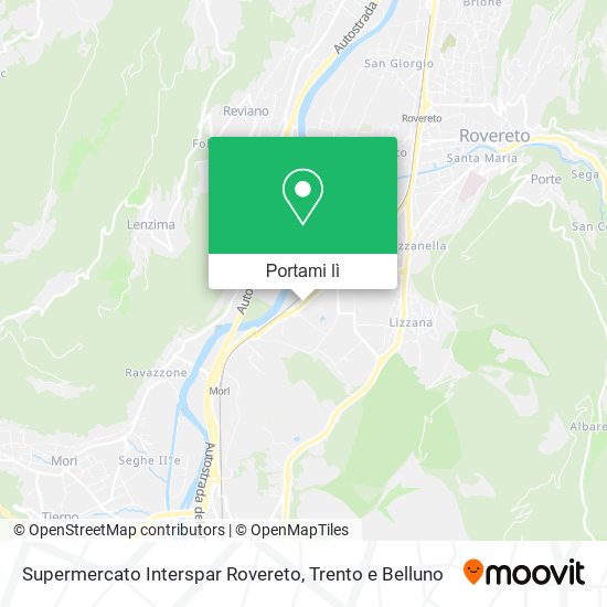 Mappa Supermercato Interspar Rovereto