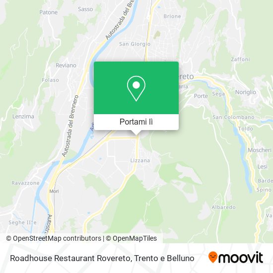 Mappa Roadhouse Restaurant Rovereto