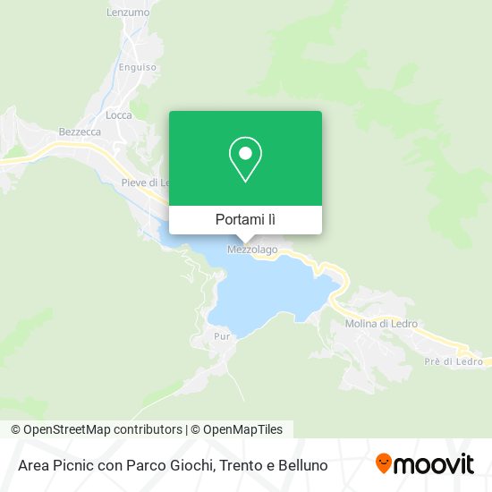 Mappa Area Picnic con Parco Giochi