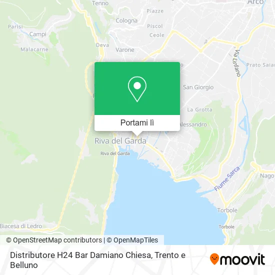 Mappa Distributore H24 Bar Damiano Chiesa