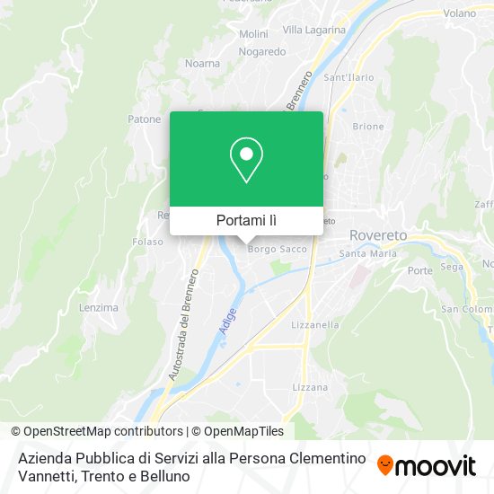 Mappa Azienda Pubblica di Servizi alla Persona Clementino Vannetti