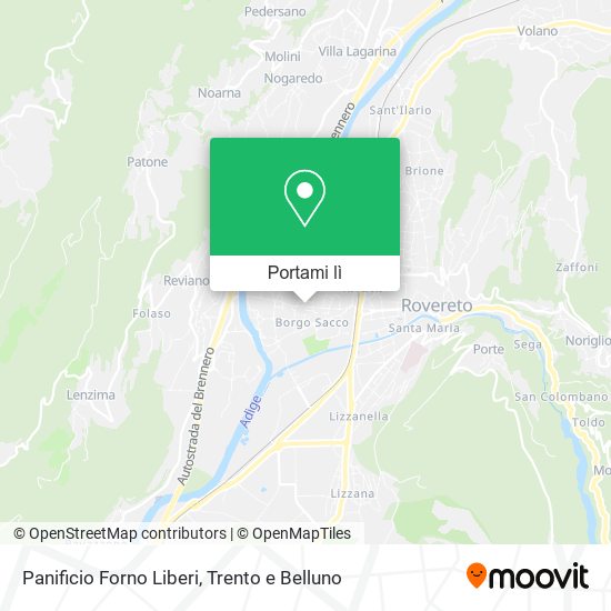 Mappa Panificio Forno Liberi