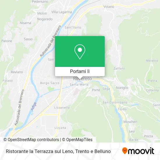 Mappa Ristorante la Terrazza sul Leno