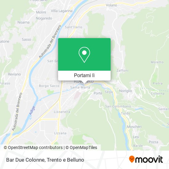 Mappa Bar Due Colonne