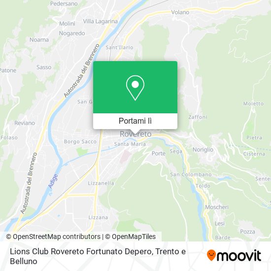 Mappa Lions Club Rovereto Fortunato Depero