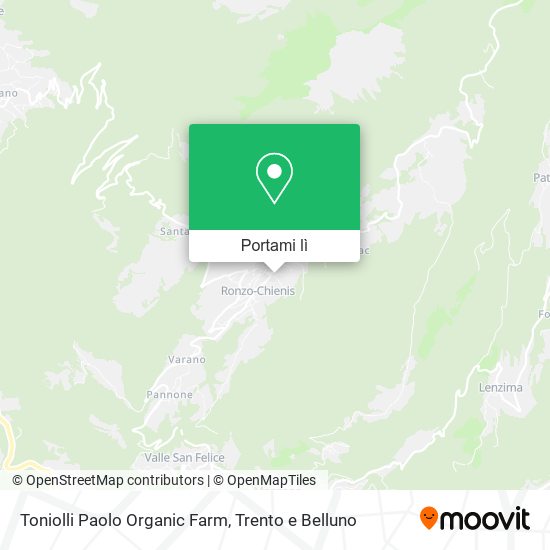 Mappa Toniolli Paolo Organic Farm