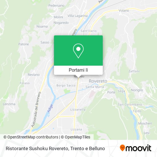 Mappa Ristorante Sushoku Rovereto