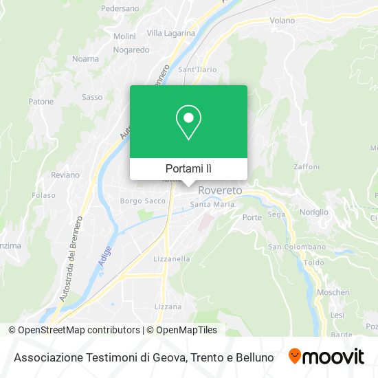 Mappa Associazione Testimoni di Geova