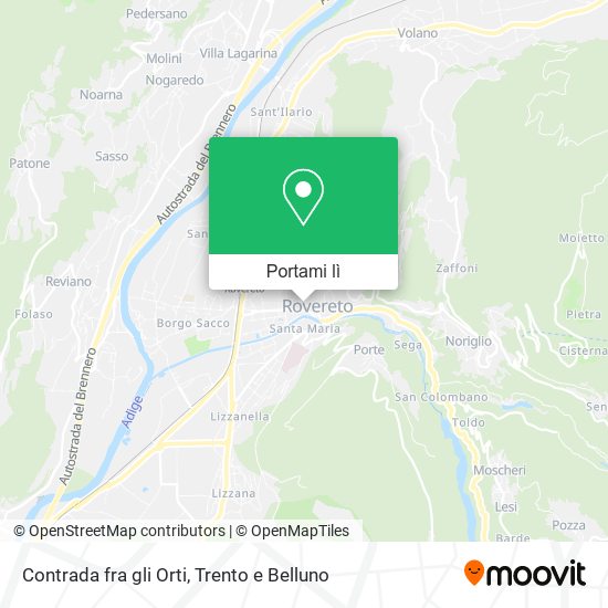 Mappa Contrada fra gli Orti