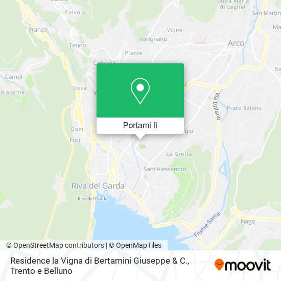 Mappa Residence la Vigna di Bertamini Giuseppe & C.