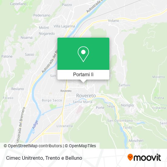 Mappa Cimec Unitrento