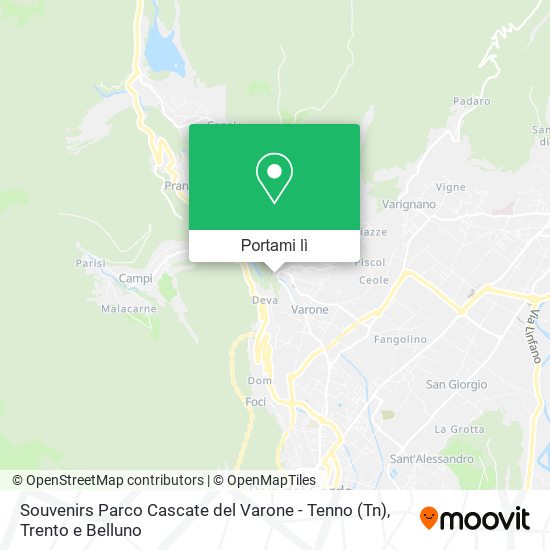 Mappa Souvenirs Parco Cascate del Varone - Tenno (Tn)