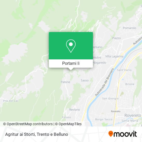 Mappa Agritur ai Storti