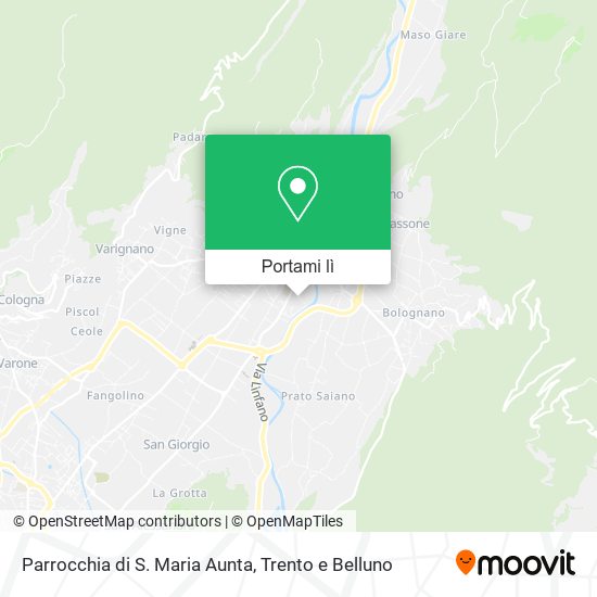 Mappa Parrocchia di S. Maria Aunta