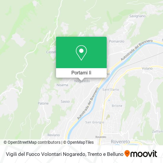 Mappa Vigili del Fuoco Volontari Nogaredo