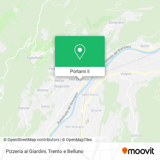 Mappa Pizzeria ai Giardini