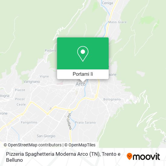 Mappa Pizzeria Spaghetteria Moderna Arco (TN)