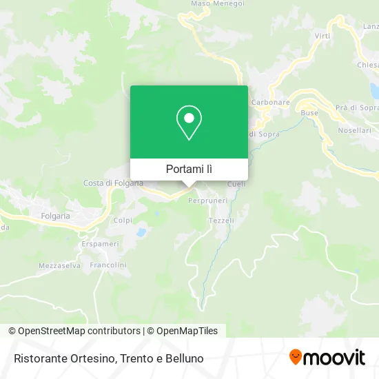 Mappa Ristorante Ortesino