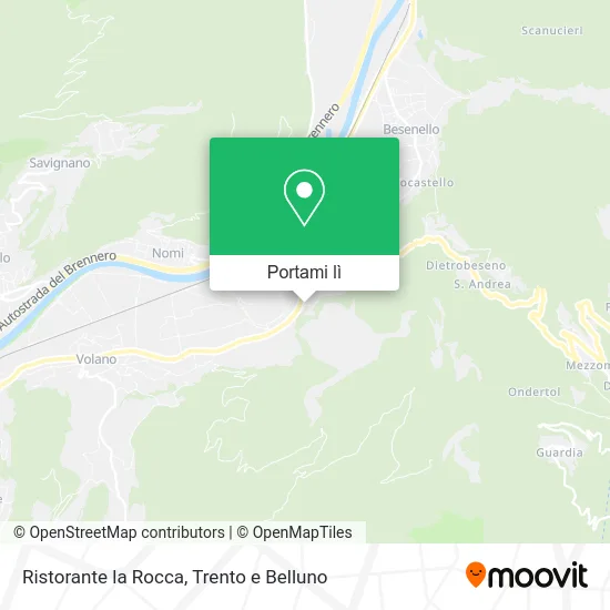 Mappa Ristorante la Rocca