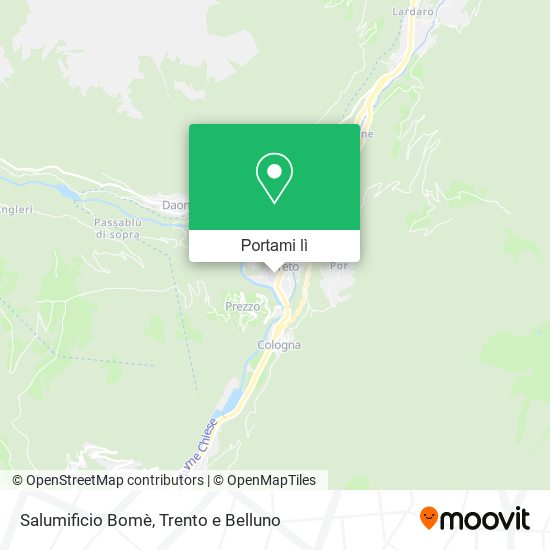 Mappa Salumificio Bomè