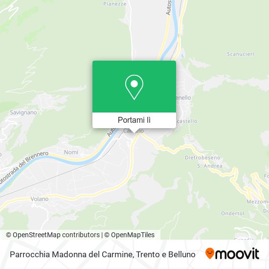 Mappa Parrocchia Madonna del Carmine