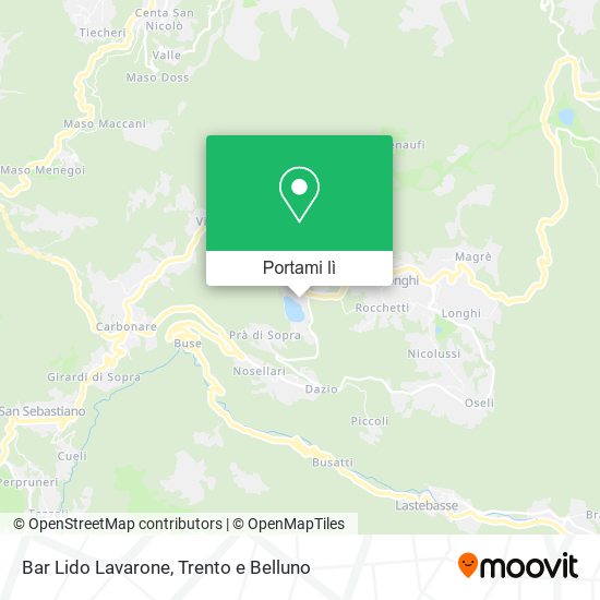 Mappa Bar Lido Lavarone