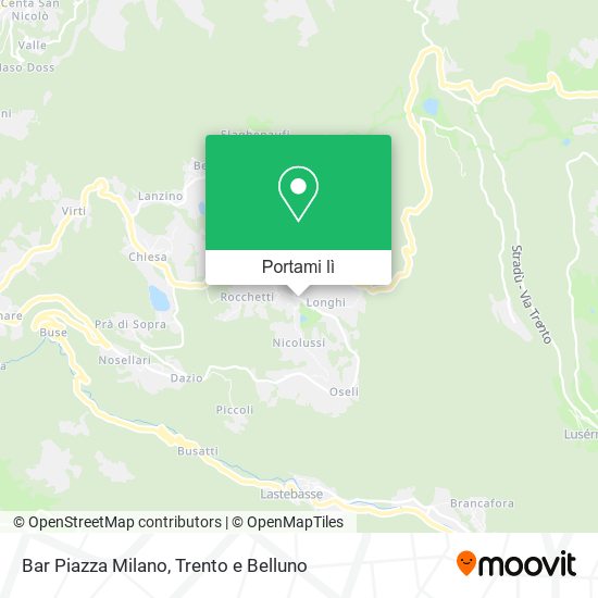 Mappa Bar Piazza Milano
