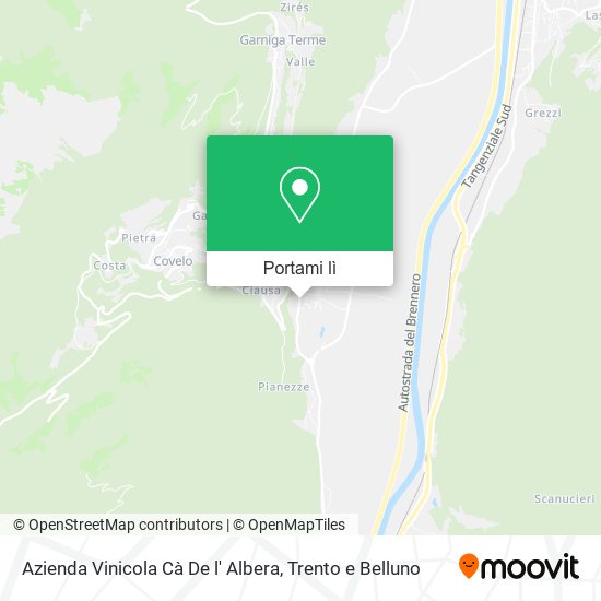 Mappa Azienda Vinicola Cà De l' Albera