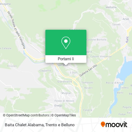Mappa Baita Chalet Alabama