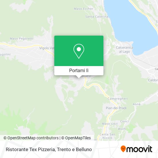 Mappa Ristorante Tex Pizzeria