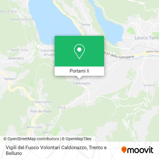 Mappa Vigili del Fuoco Volontari Caldonazzo