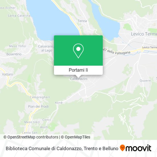 Mappa Biblioteca Comunale di Caldonazzo