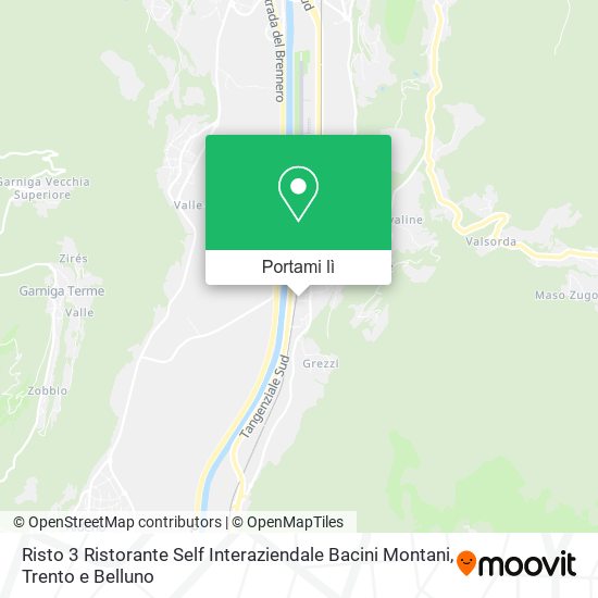 Mappa Risto 3 Ristorante Self Interaziendale Bacini Montani