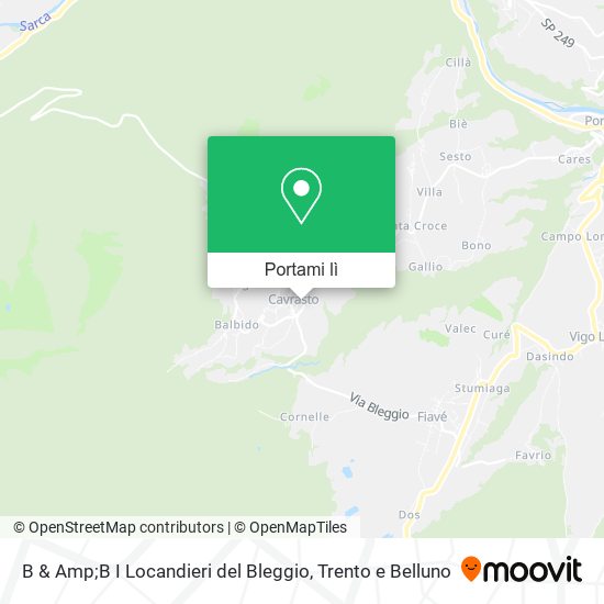 Mappa B & Amp;B I Locandieri del Bleggio