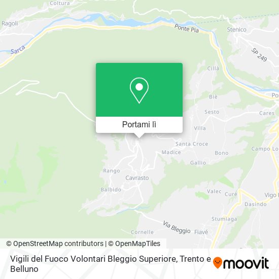 Mappa Vigili del Fuoco Volontari Bleggio Superiore