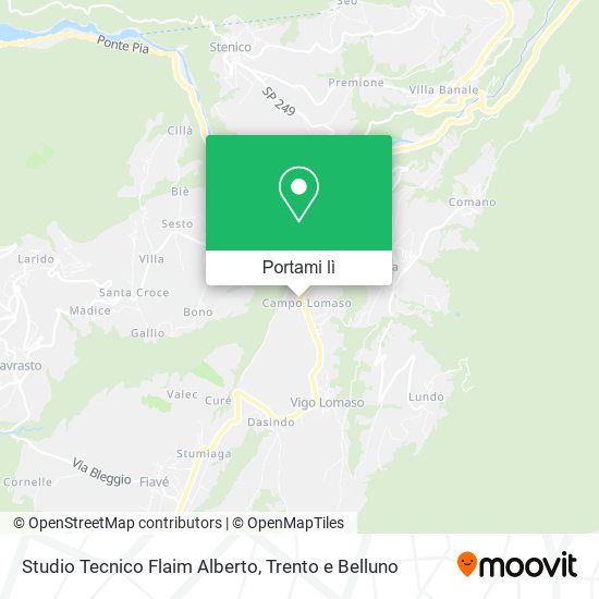 Mappa Studio Tecnico Flaim Alberto