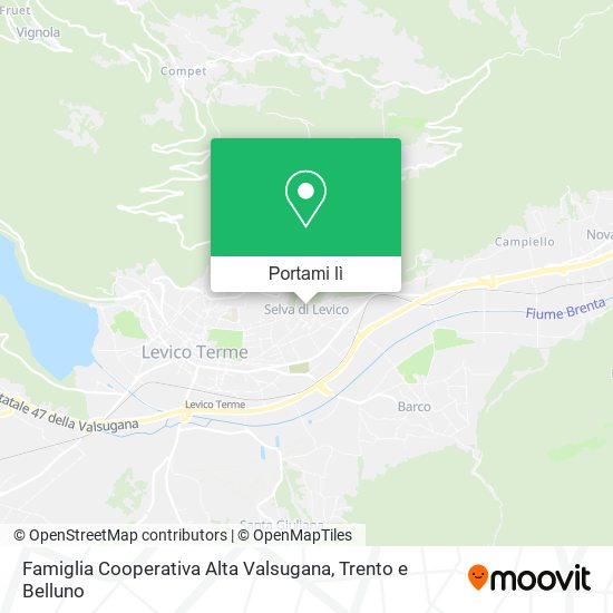 Mappa Famiglia Cooperativa Alta Valsugana