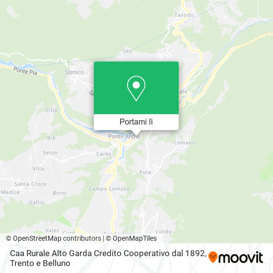 Mappa Caa Rurale Alto Garda Credito Cooperativo dal 1892