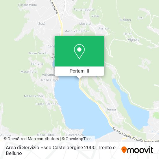 Mappa Area di Servizio Esso Castelpergine 2000