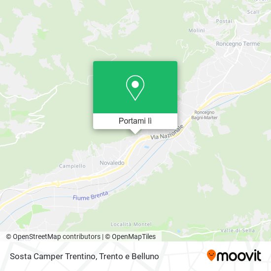 Mappa Sosta Camper Trentino
