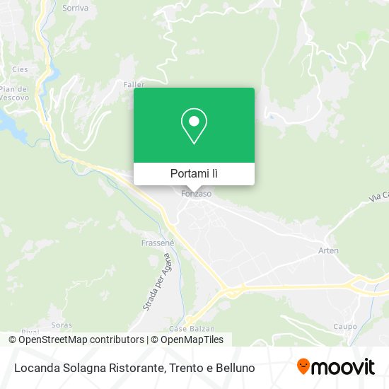 Mappa Locanda Solagna Ristorante