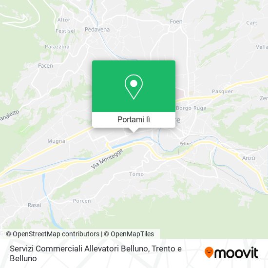 Mappa Servizi Commerciali Allevatori Belluno