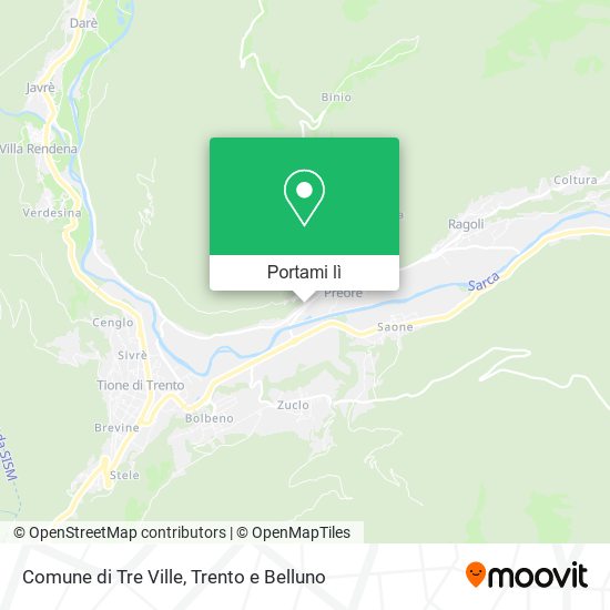 Mappa Comune di Tre Ville