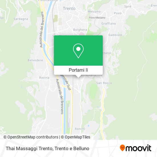 Mappa Thai Massaggi Trento
