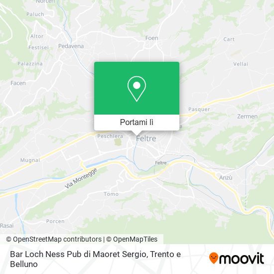 Mappa Bar Loch Ness Pub di Maoret Sergio