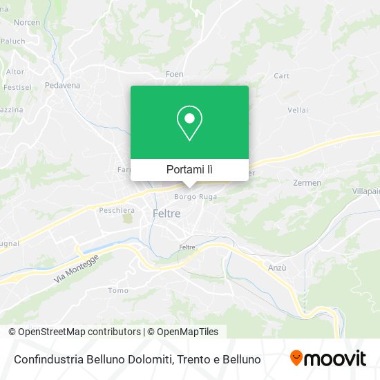 Mappa Confindustria Belluno Dolomiti